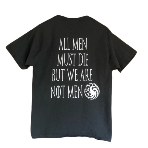 Valar MORGHULIS Game of Thrones All Men Must Die But We Are Not Men tee size M - Picture 1 of 9